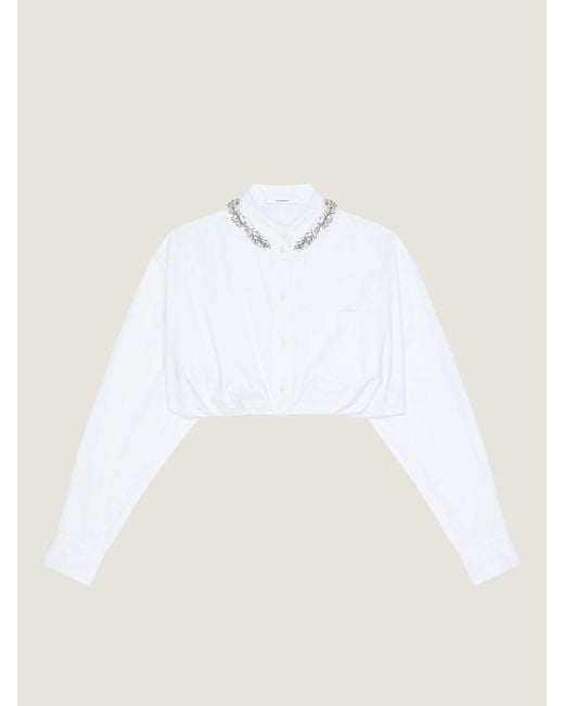 Givenchy White Cropped Shirt