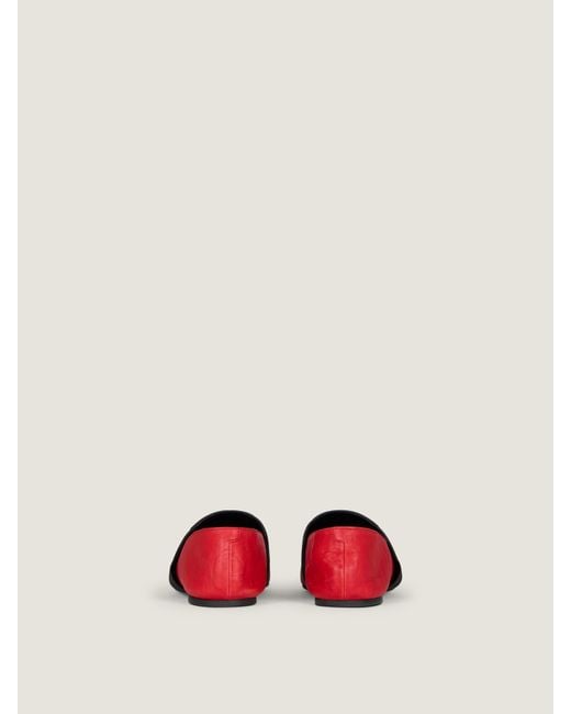 Givenchy Red Sliced Square Ballerinas