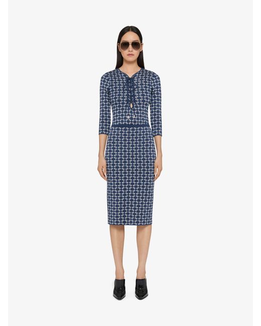 Gonna in jacquard Monogram 72 di Givenchy in Blue
