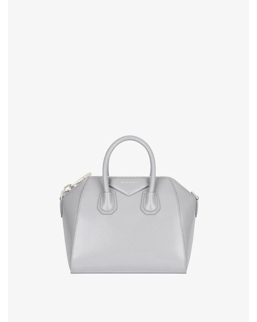 Givenchy White Mini Antigona Bag In Box Leather