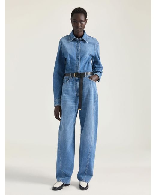 Tuta in denim slavato di Givenchy in Blue