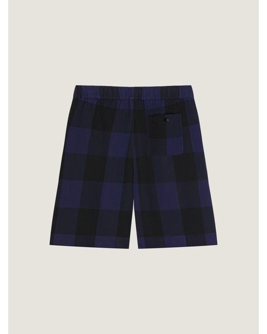 Givenchy Blue Checked Bermuda Shorts for men