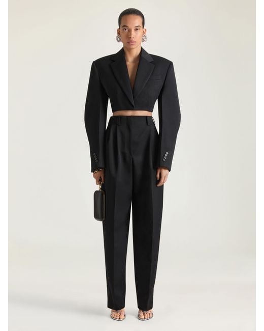 Givenchy Black Cropped Cocoon Jacket
