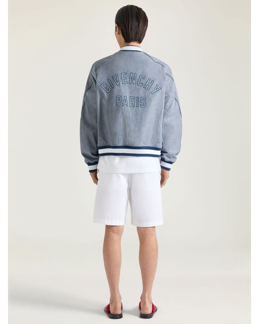 Givenchy Blue Striped Blouson for men