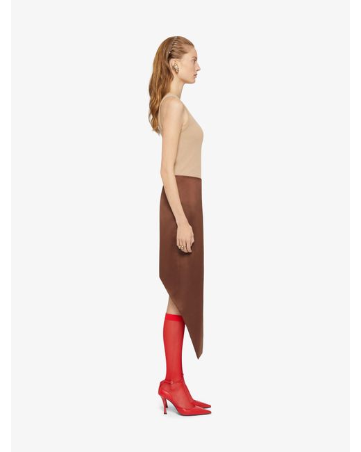 Givenchy Brown Asymmetric Skirt