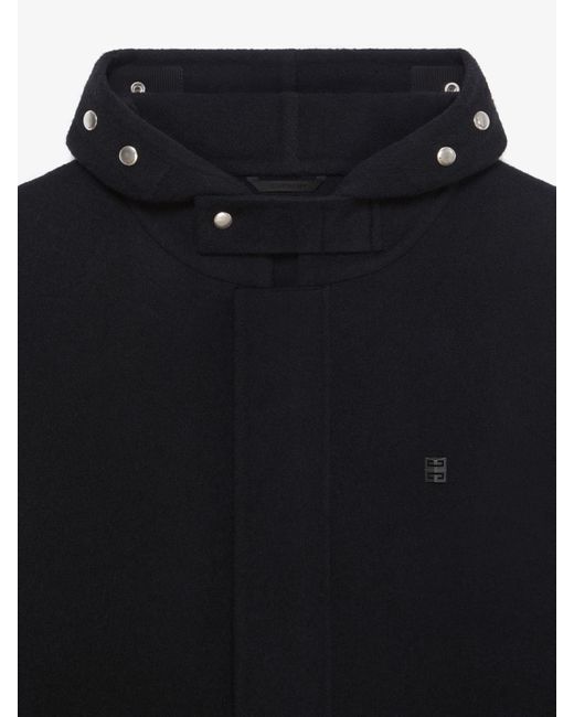Cappotto in lana e cachemire double face di Givenchy in Black da Uomo