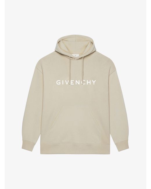 Givenchy White Archetype Slim Fit Hoodie In Fleece for men