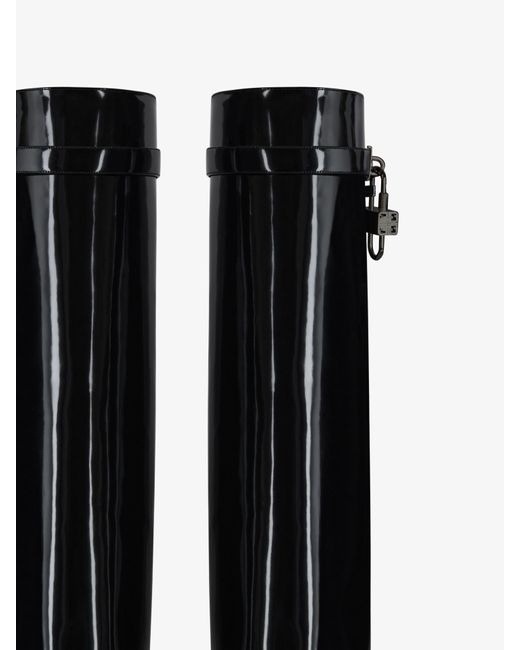 Stivali Shark Lock Biker in pelle verniciata di Givenchy in Black