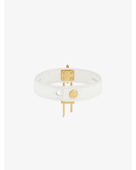 Givenchy White Mini Lock Bracelet