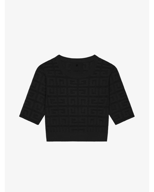 Pullover corto in jacquard 4G di Givenchy in Black