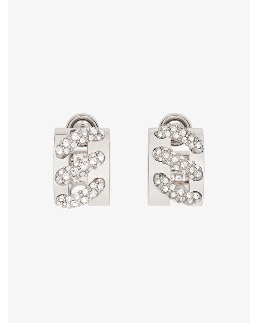 Givenchy White Stitch Earrings