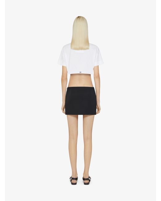 Givenchy White Archetype Cropped T-Shirt