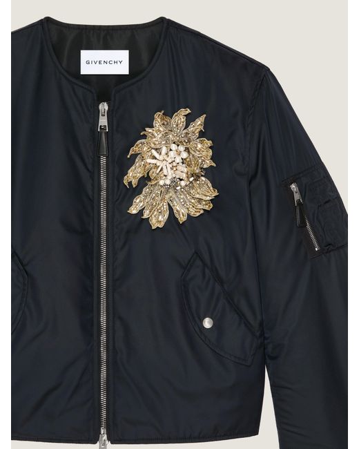 Givenchy Black Embellished Couture Seam Bomber for men