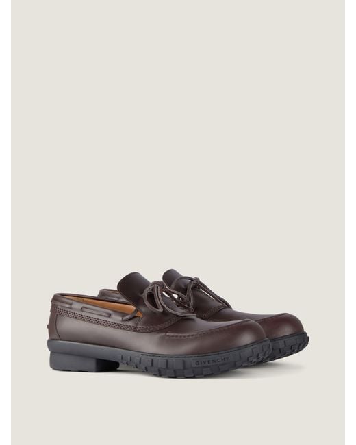 Givenchy Brown Echo Boat Shoes for men