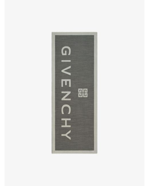 Stola 4G in seta e lana di Givenchy in Gray