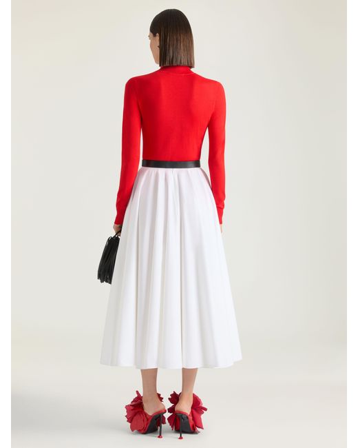Givenchy White Long Circular Skirt