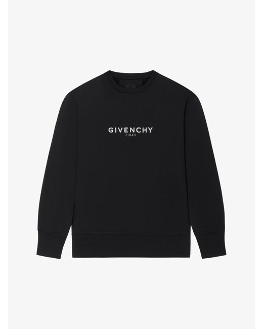 Felpa slim Reverse in tessuto garzato di Givenchy in Black da Uomo
