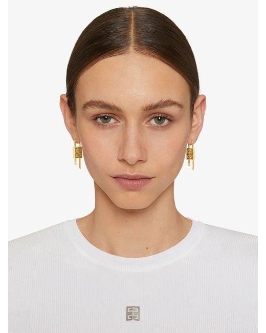 Givenchy Metallic Lock Earrings