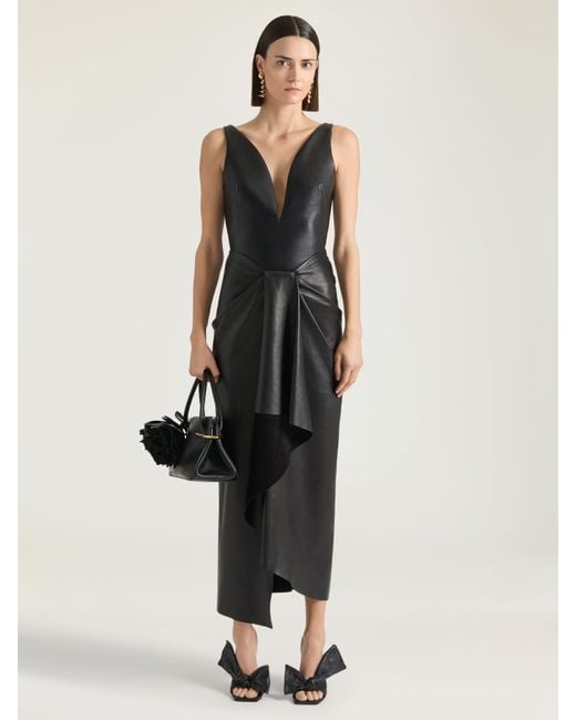 Givenchy Black Long Wrapped Dress