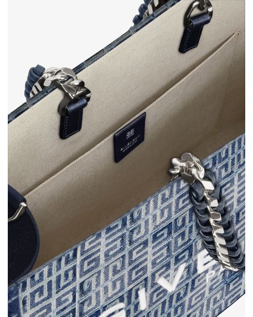 Givenchy Blue Medium G-Tote Shopping Bag