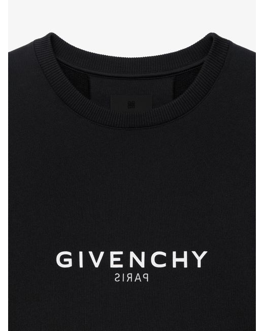 Felpa slim Reverse in tessuto garzato di Givenchy in Black da Uomo