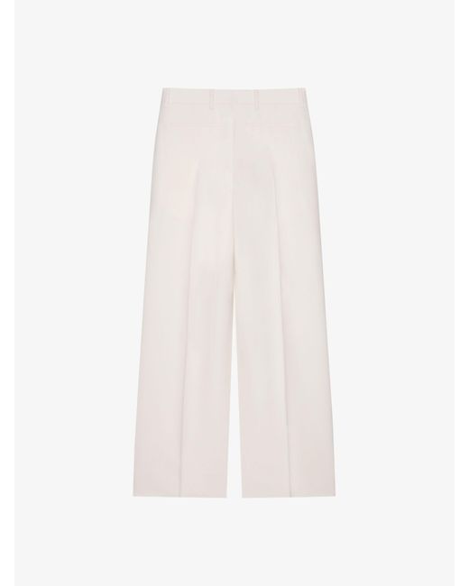 Pantalon extra large en laine et mohair Givenchy pour homme en coloris White