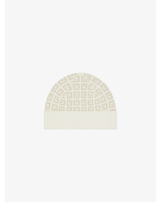 Givenchy White 4G Double Sided Beanie