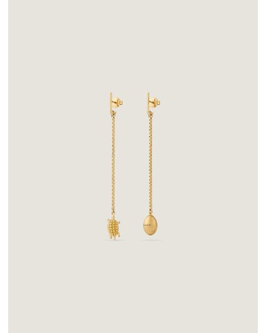Givenchy Natural Lucky Charms Asymmetric Earrings