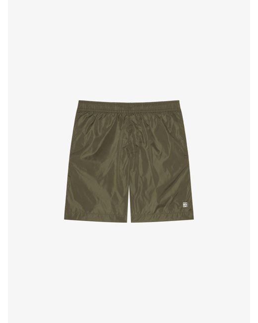 Givenchy Green Swim Shorts With 4G Detail for men