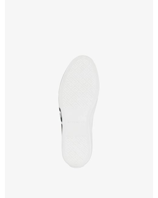 Sneakers City sport en cuir à imprimé 4G effet tag Givenchy pour homme en coloris White