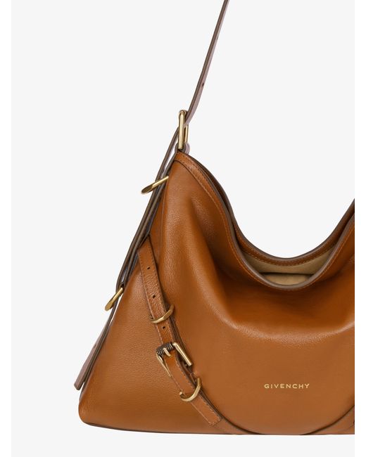 Givenchy Brown Medium Voyou Bag In Leather