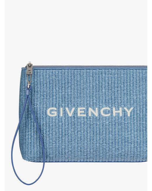 Pochette en raphia Givenchy en coloris Blue