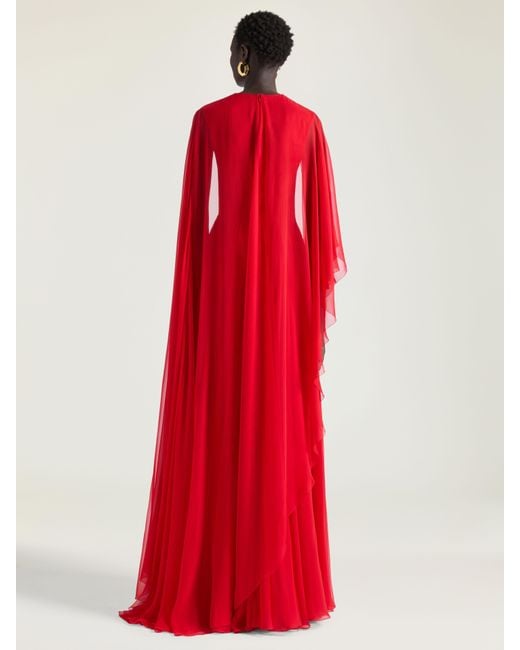 Givenchy Red Silk-Crepon Gown