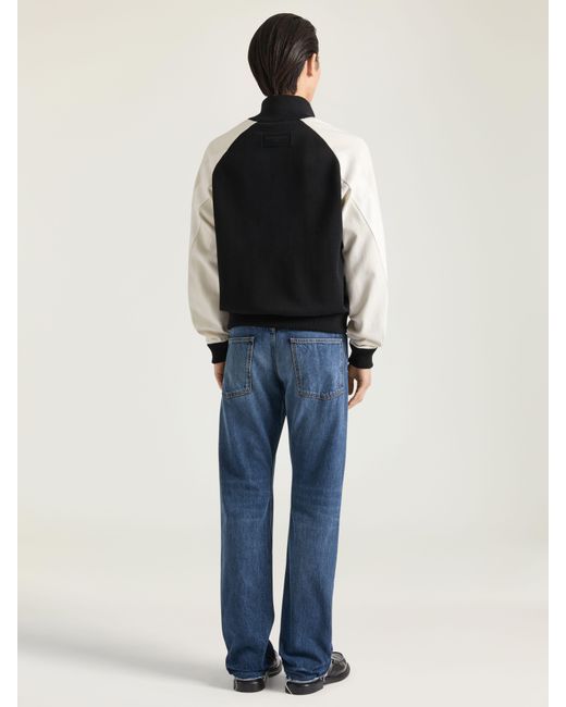 Givenchy Black Bi-Material Blouson With Paris Embroidery for men
