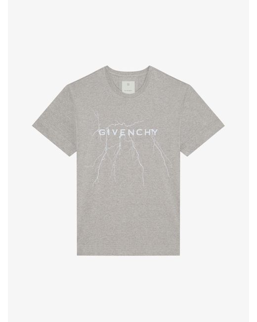 T-shirt oversize en coton avec motif réfléchissant Givenchy pour homme en coloris Gray