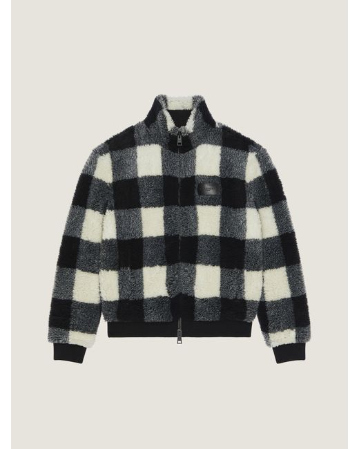 Givenchy Black Checked Fleece Jacket for men