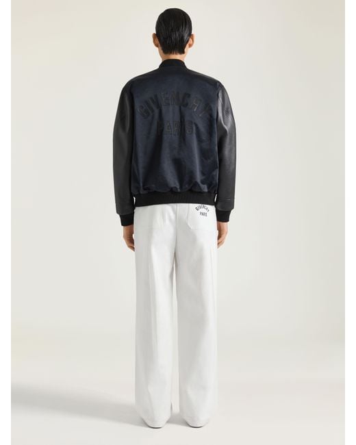 Bomber in satin e nappa di Givenchy in Black da Uomo