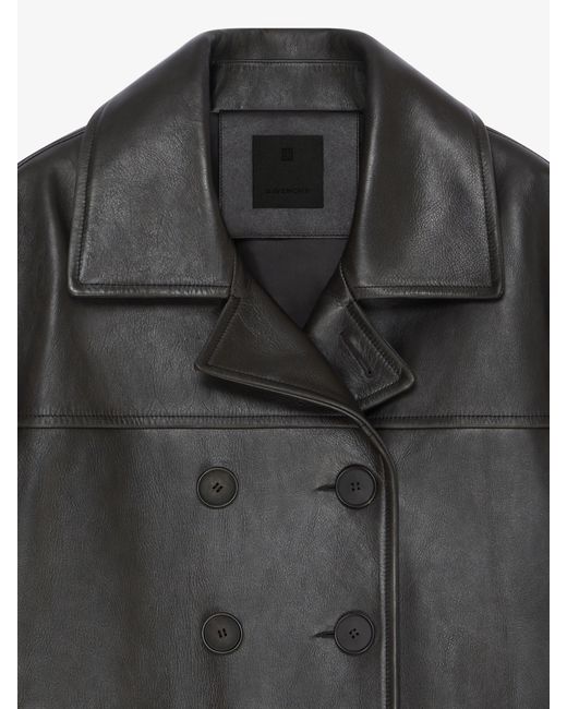 Caban en cuir Givenchy pour homme en coloris Black