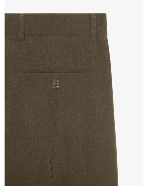 Pantalon tailleur en laine avec détails poches Givenchy pour homme en coloris Green