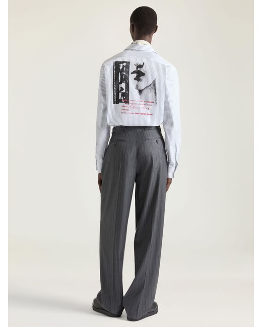 Givenchy White Striped Shirt for men