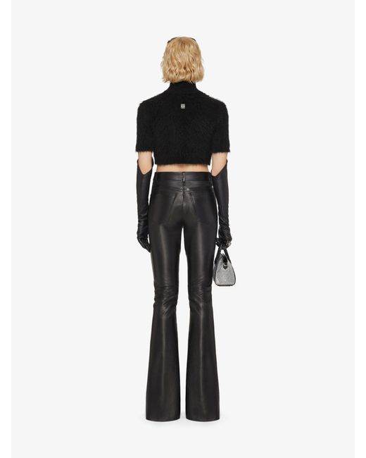 Pull cropped en laine d'alpaga Givenchy en coloris Black