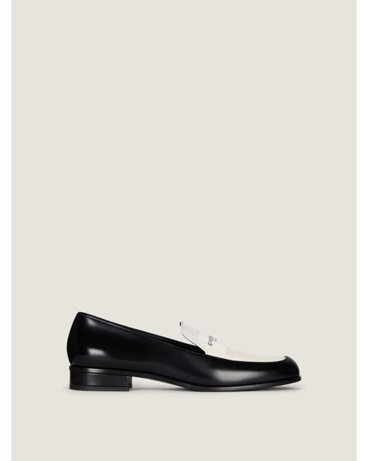 Givenchy White Tux Bicolor Loafers In Leather