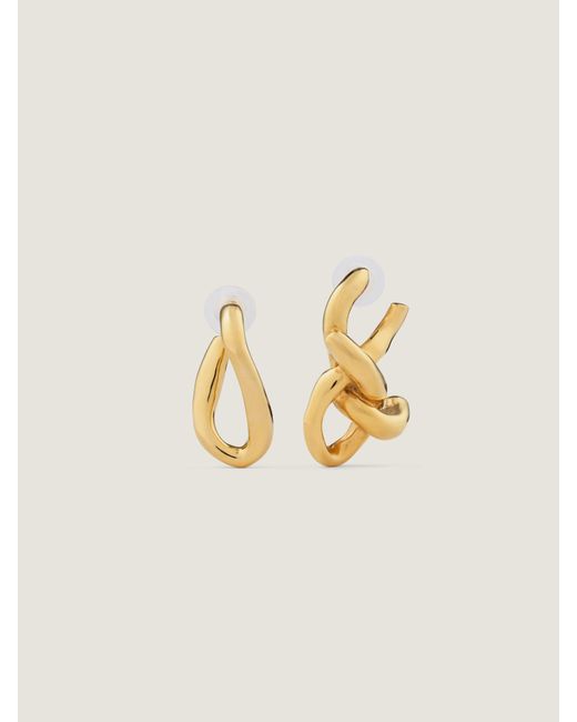 Givenchy Natural Chain Link Asymmetric Earrings