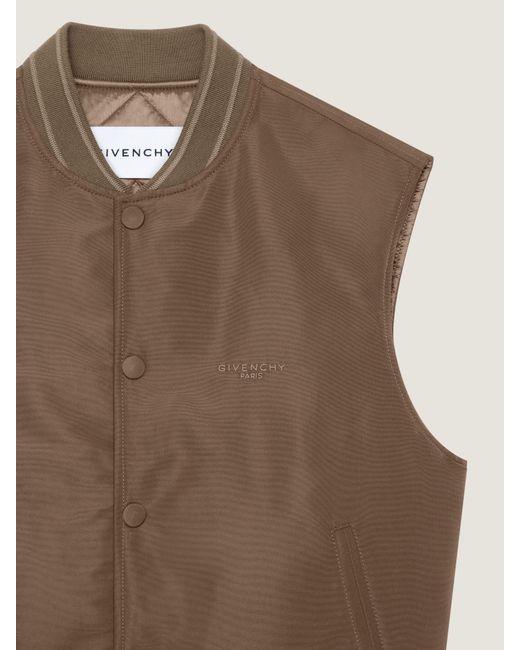 Givenchy Natural Sleeveless Blouson With Paris Embroidery for men