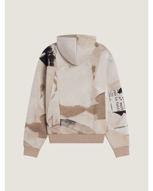 Givenchy Multicolor Couture Seam Hoodie With Ripped Papers Jacquard for men
