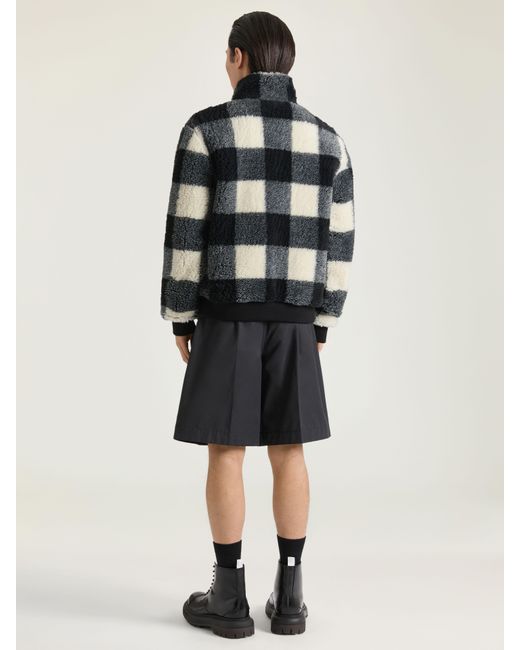 Givenchy Black Checked Fleece Jacket for men