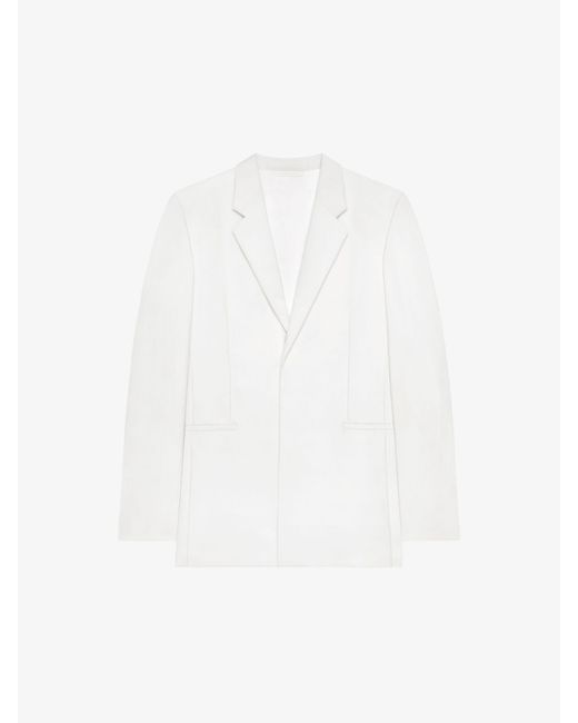 Giacca molto aderente in lana e mohair di Givenchy in White da Uomo