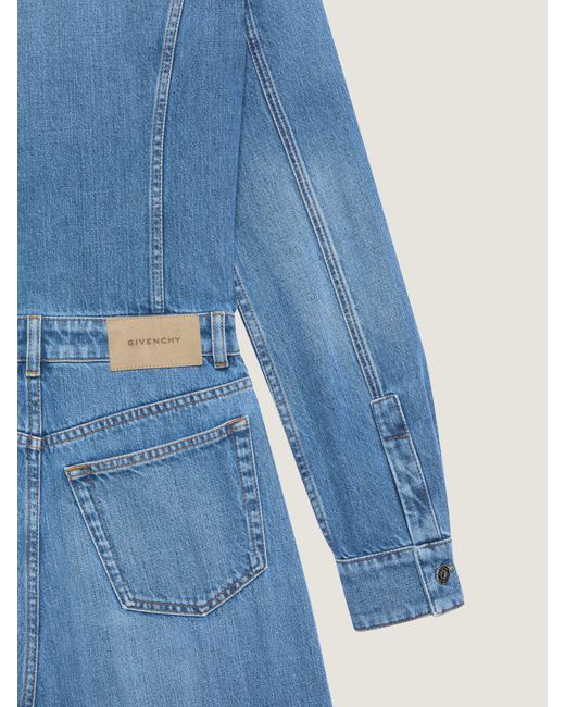 Tuta in denim slavato di Givenchy in Blue