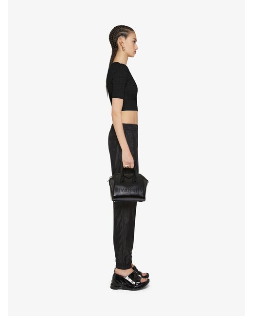 Pull cropped en jacquard 4G Givenchy en coloris Black