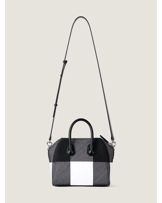 Givenchy Multicolor Mini Embroidered Antigona Bag With Checks